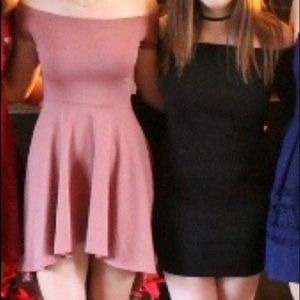 High-low blush dress